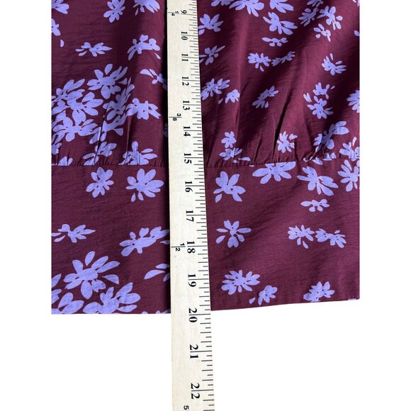 Madewell Womens Plus V-Neck Button-Front Shirt Floral Long Sleeve XXL - Picture 5 of 14